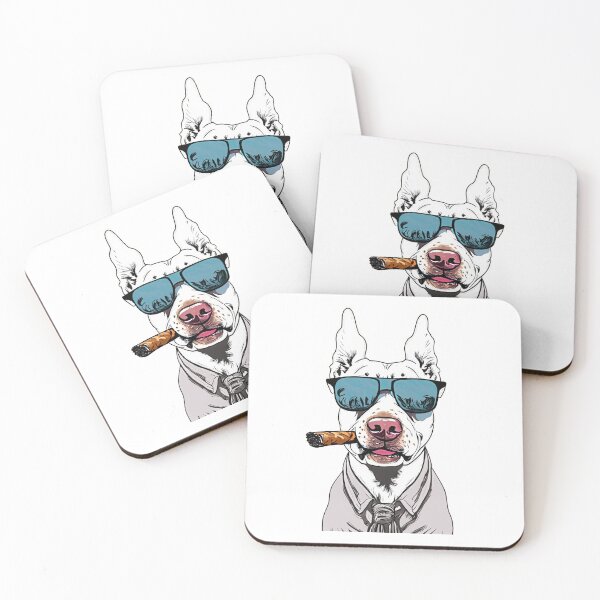 Item preview, dog wearing sunglasses and smoking cigar  designed and sold by DeluxBee.