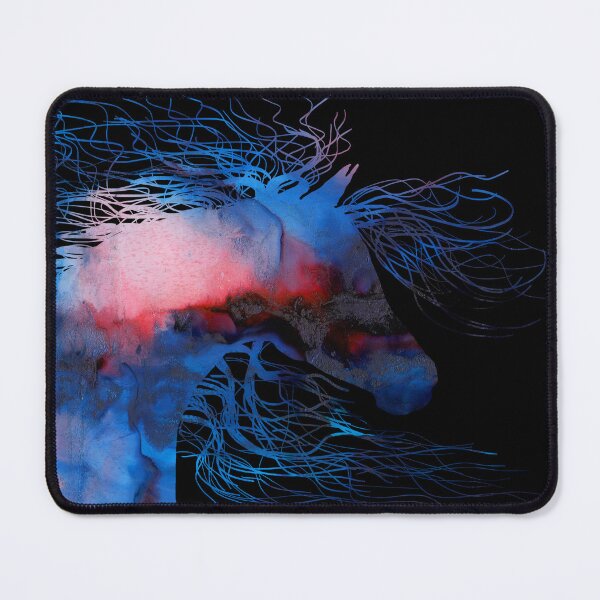 Item preview, Abstract Wild Horse Red And Blue designed and sold by Michelle Wrighton.