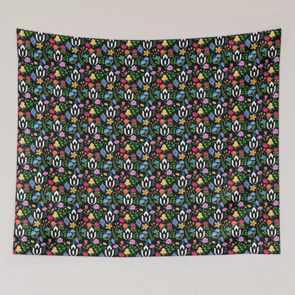 Item preview, Floral Unitarian flaming chalice pattern  designed and sold by KCAbdelnour.