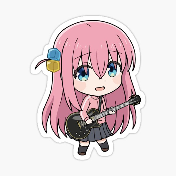 Aperçu de l'œuvre BOCCHI LE ROCK chibi Hitori Gotou créée et vendue par TrashCanFanDom.