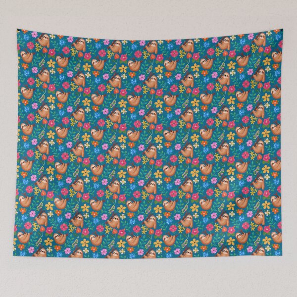 Item preview, Floral sloth pattern designed and sold by KCAbdelnour.