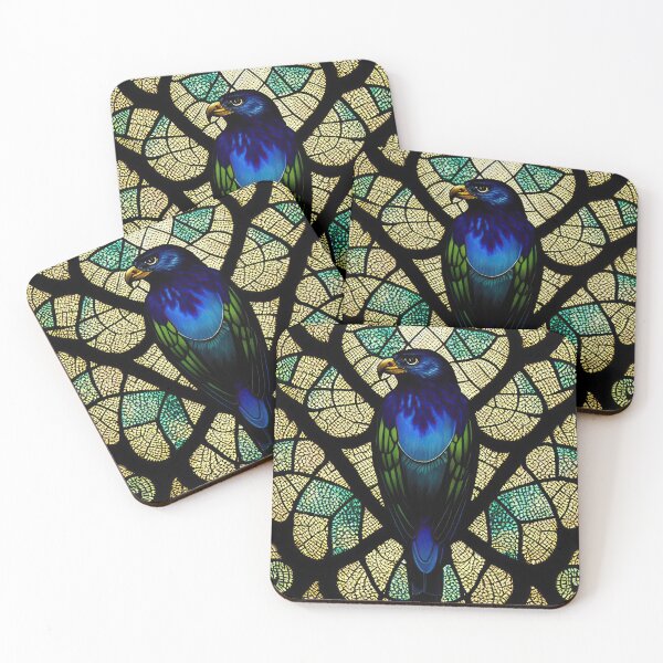 Item preview, Stained glass eagle digital artwork wall art home decor designed and sold by Midnight-Hour.