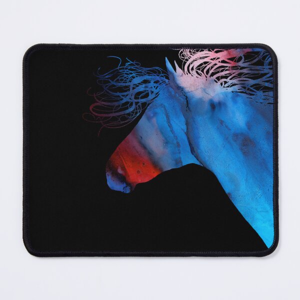 Item preview, Abstract Wild Horse Silhouette - Red And Blue designed and sold by Michelle Wrighton.