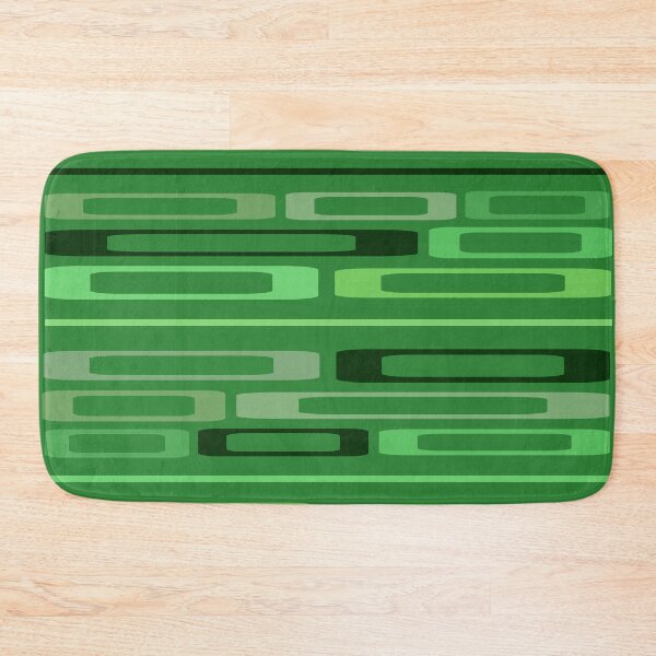 Item preview, Mid Century Retro Flat Rocks Green designed and sold by thepixelgarden.