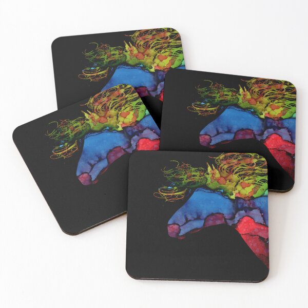 Item preview, Abstract Wild Horse Rainbow Silhouette designed and sold by Michelle Wrighton.