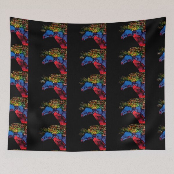Item preview, Abstract Wild Horse Rainbow Silhouette designed and sold by Michelle Wrighton.