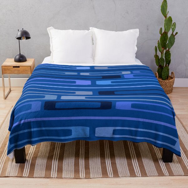 Artikelvorschau, Mid Century Retro Flat Rocks Blau entworfen und verkauft von thepixelgarden.