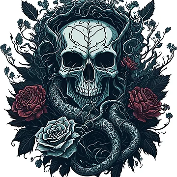 Artwork thumbnail, Skull and Roses by RaidarPro