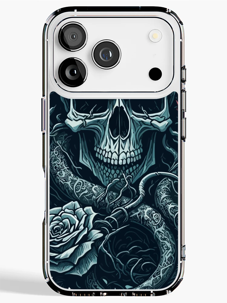 Thumbnail 1 of 5, iPhone Case, Skull and Roses designed and sold by RaidarPro.