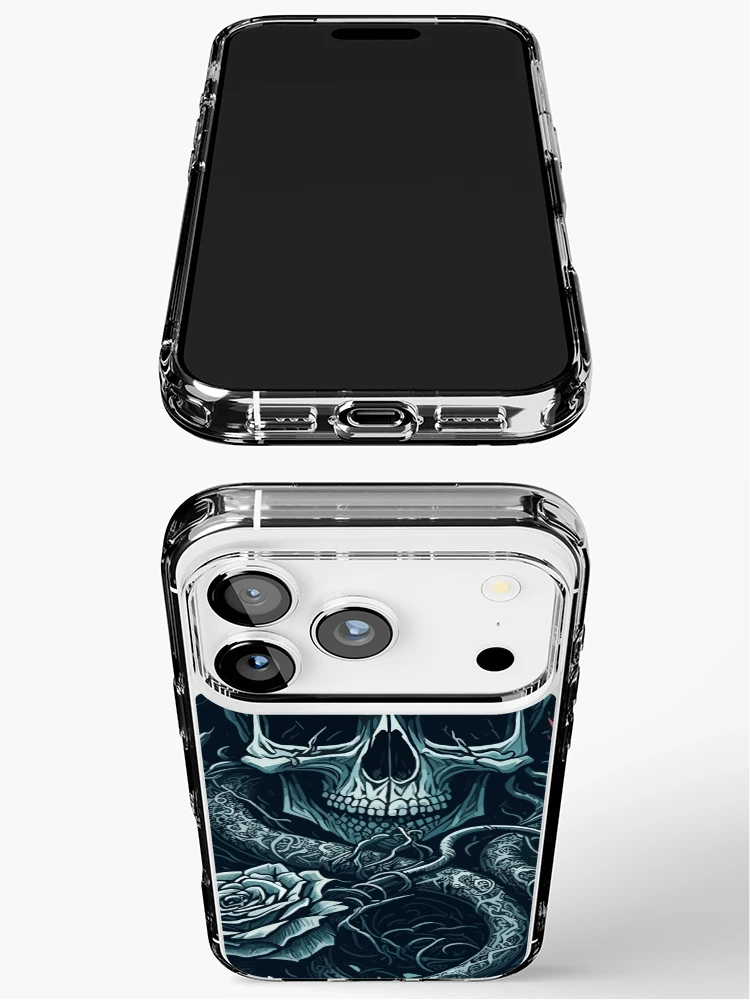 Thumbnail 3 of 5, iPhone Case, Skull and Roses designed and sold by RaidarPro.
