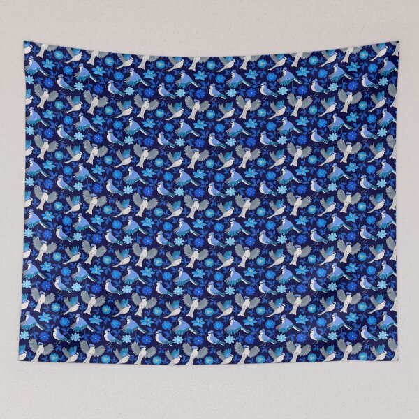 Item preview, Bluejay flower pattern  designed and sold by KCAbdelnour.