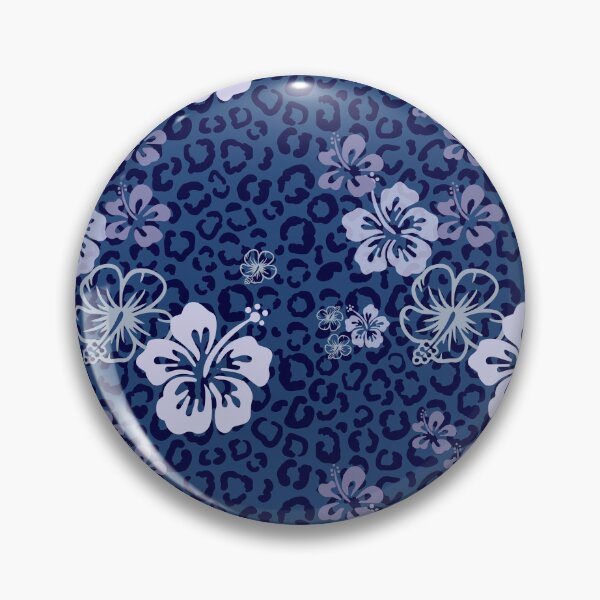 Item preview, Pretty in Blue Leopard Print Floral Repeated Pattern designed and sold by PearlMoonGrapes.