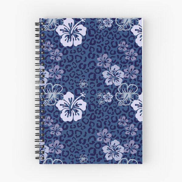 Item preview, Pretty in Blue Leopard Print Floral Repeated Pattern designed and sold by PearlMoonGrapes.