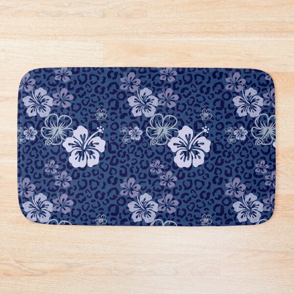 Item preview, Pretty in Blue Leopard Print Floral Repeated Pattern designed and sold by PearlMoonGrapes.
