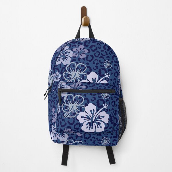 Item preview, Pretty in Blue Leopard Print Floral Repeated Pattern designed and sold by PearlMoonGrapes.