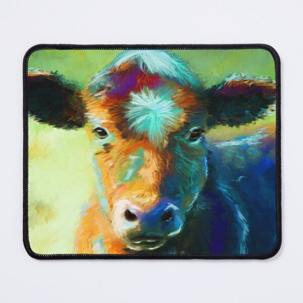 Item preview, Colourful Calf Abstract Cow Painting designed and sold by Michelle Wrighton.
