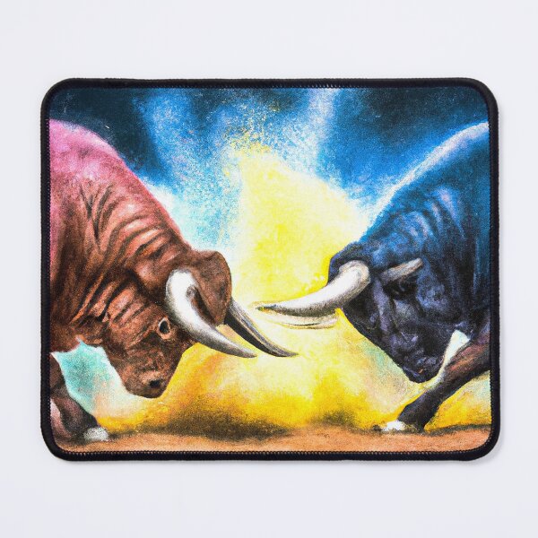 Item preview, 2 Bulls Fighting designed and sold by Kathysartroom.