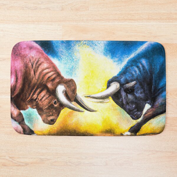 Item preview, 2 Bulls Fighting designed and sold by Kathysartroom.
