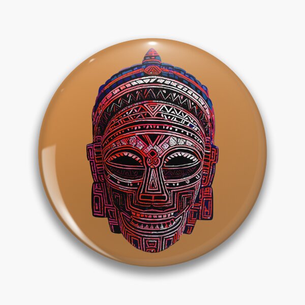 Item preview, Vibrant Crimson Aztec Mask designed and sold by Pickmash.