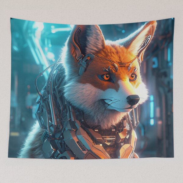 Item preview, Futuristic fox designed and sold by WarmBreeze1.