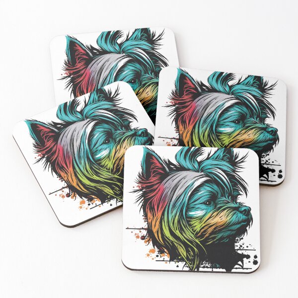 Item preview, Yorkshire Terriers, Playful and Energetic Dogs designed and sold by MVDigitalArt.