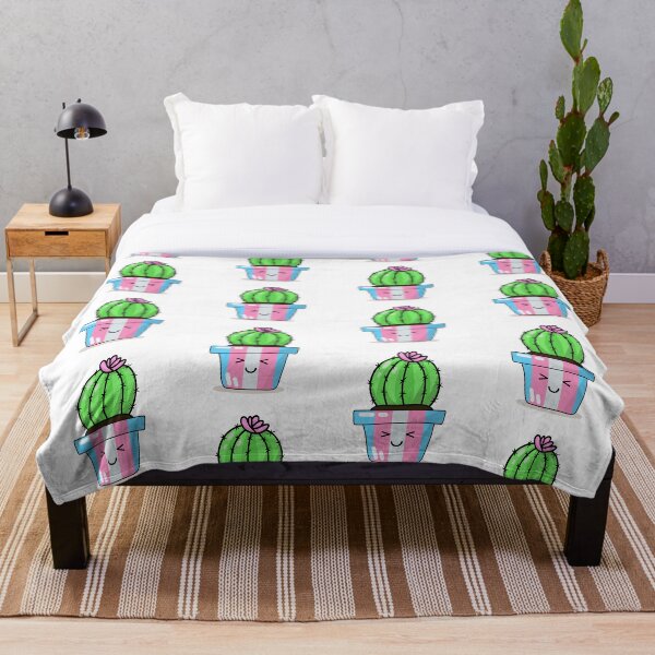 Item preview, Planta de cactus del orgullo trans designed and sold by TheTransStyle.