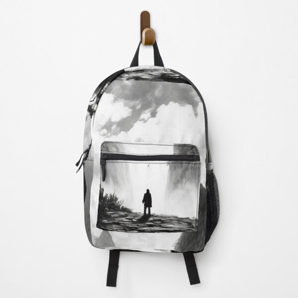 Item preview, an atmospheric ink drawing of cliffs designed and sold by Wilderness Algorithm.