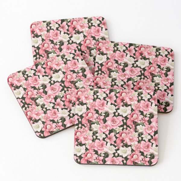 Item preview, Pink floral pattern  designed and sold by florallover444.