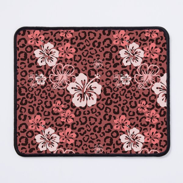 Item preview, Pretty in Red Leopard Print Floral Repeated Pattern designed and sold by PearlMoonGrapes.