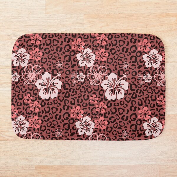 Item preview, Pretty in Red Leopard Print Floral Repeated Pattern designed and sold by PearlMoonGrapes.