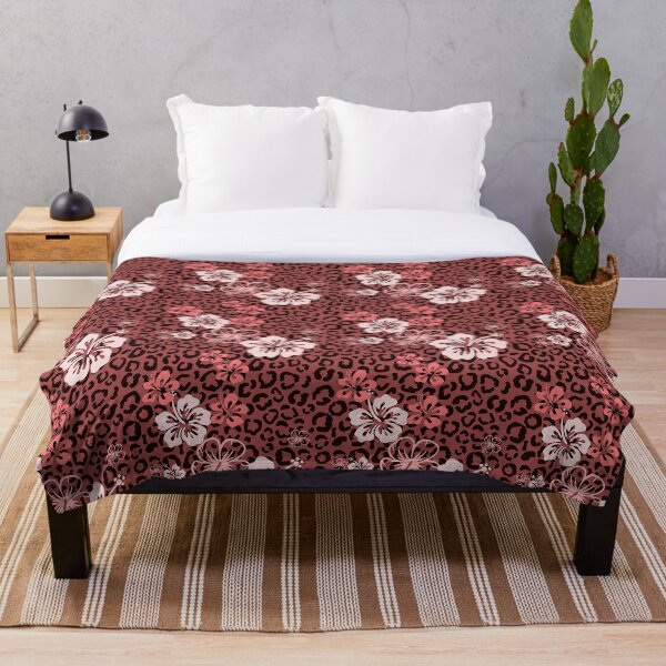 Item preview, Pretty in Red Leopard Print Floral Repeated Pattern designed and sold by PearlMoonGrapes.