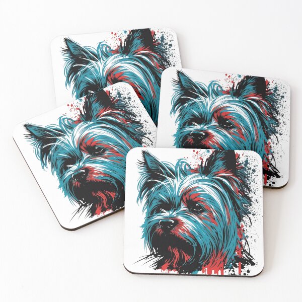 Item preview, Yorkshire Terriers, Energetic Dogs designed and sold by MVDigitalArt.