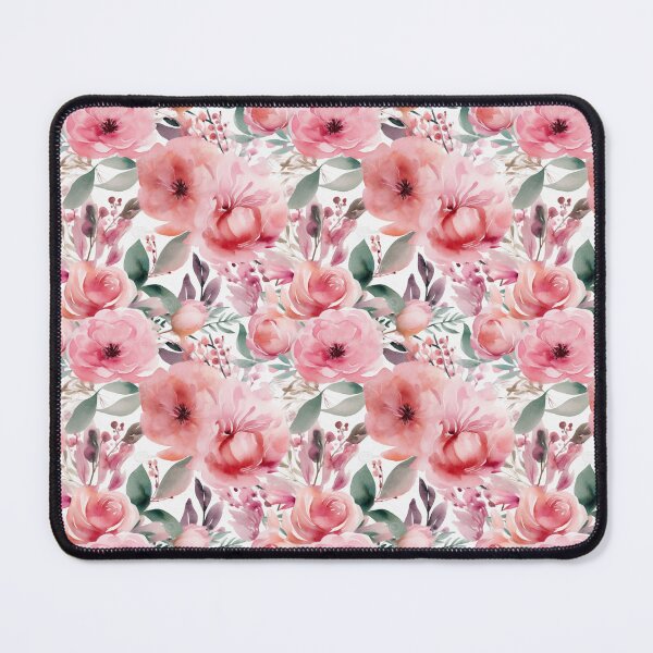 Item preview, Pink watercolour floral pattern  designed and sold by florallover444.