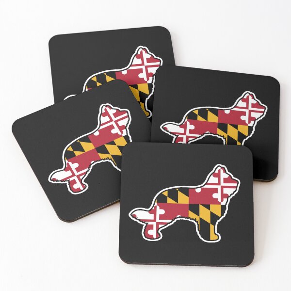 Item preview, Briard Silhouette with Maryland Flag designed and sold by Jenn Inashvili.