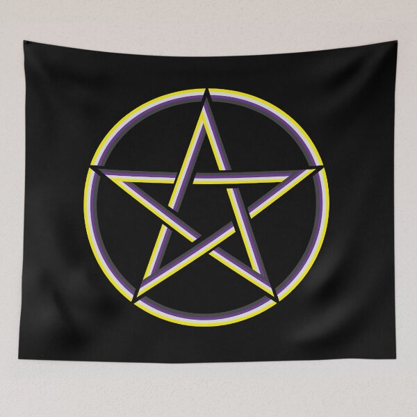Item preview, Non Binary Colors Pentagram designed and sold by TheirChoice.