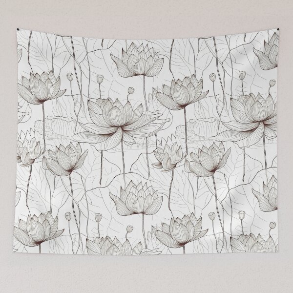 Item preview, Lottus flowers pattern designed and sold by thesighshop.