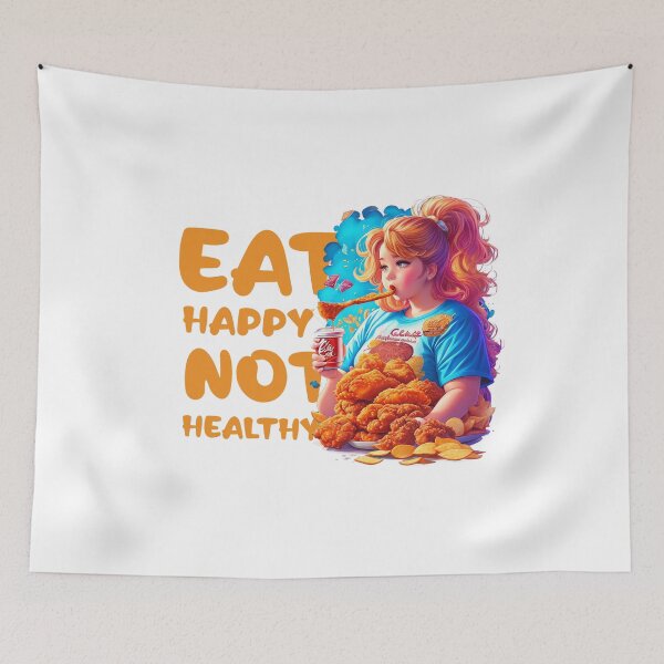 Artikelvorschau, Eat happy not healthy: Feasting on Love's Bliss entworfen und verkauft von Paolospresent.