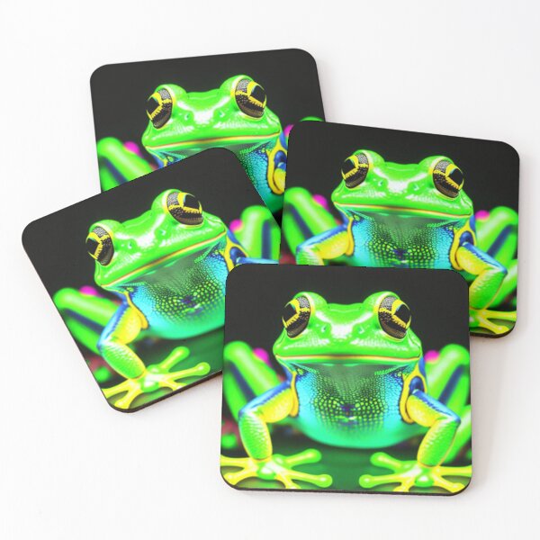 Item preview, Green frog neon colors designed and sold by Artcolage87.