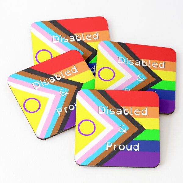 Item preview, Disabled & Proud - Progress Pride  designed and sold by CripRevolution.