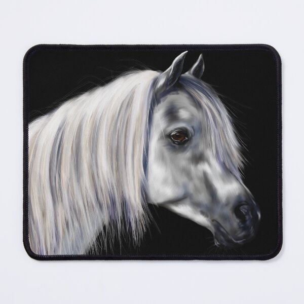 Item preview, Silver Grey Arabian Horse Painting designed and sold by Michelle Wrighton.