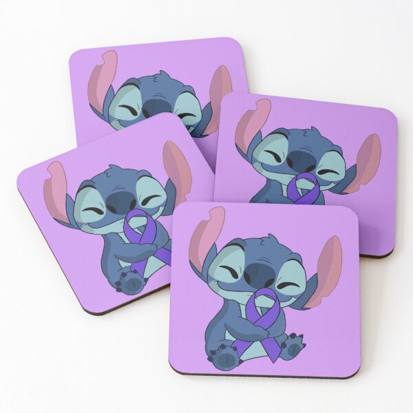 Item preview, Blue Alien holding awareness ribbon (Purple) designed and sold by CaitlynConnor.