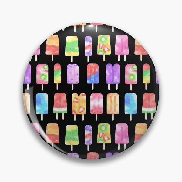 Item preview, Colorful Popsicles Pattern on Black designed and sold by Melissa Mielke.