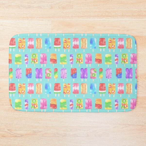 Item preview, Colorful Popsicles Pattern on Blue designed and sold by Melissa Mielke.