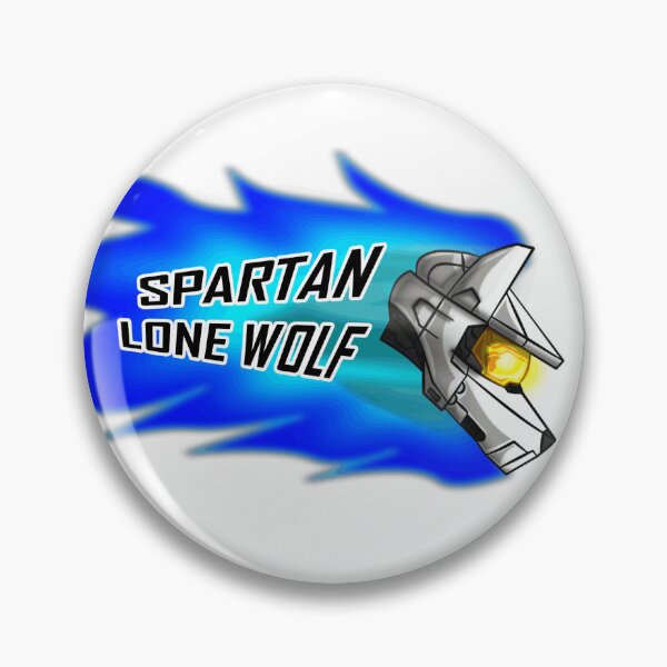 Item preview, Spartan Lone Wolf blue flame designed and sold by Triplesixuwu.