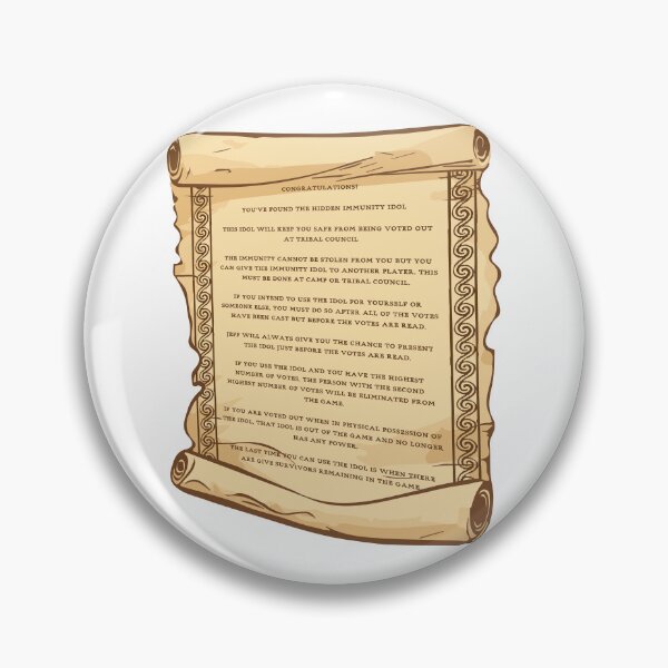 Item preview, Hidden Immunity Idol Clue designed and sold by katietedesco.