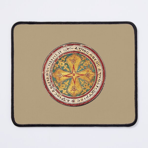 Item preview, Coptic Manuscript Cross Medallion with Coptic Trisagion designed and sold by EkromDesigns.