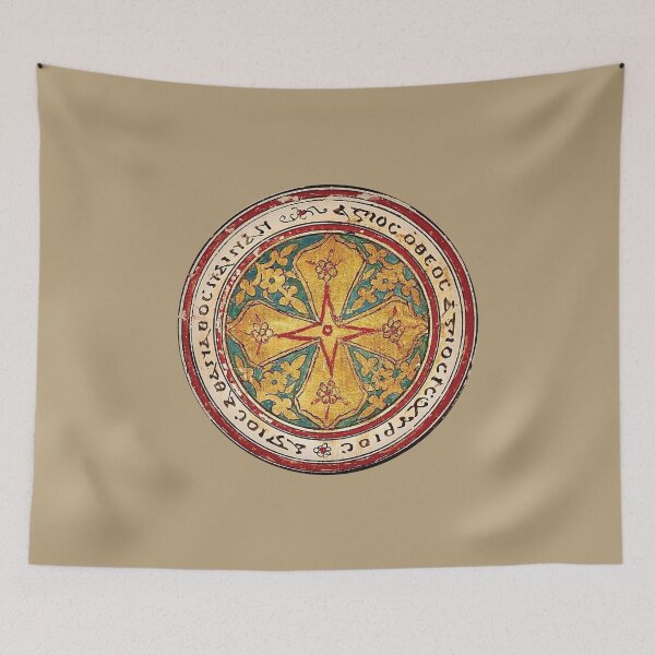 Item preview, Coptic Manuscript Cross Medallion with Coptic Trisagion designed and sold by EkromDesigns.