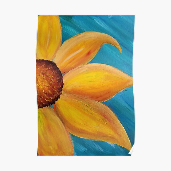 Bright Little Sunflower Poster