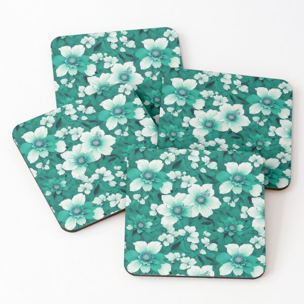 Item preview, Summer Foliage - Green & White Pattern designed and sold by SchmancyPrints.