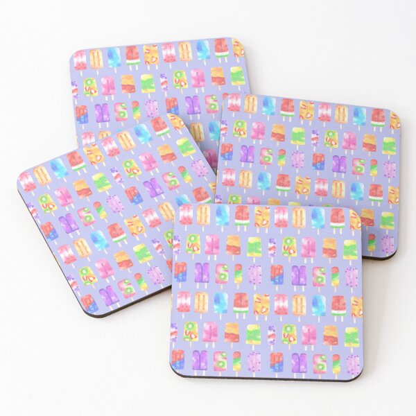 Item preview, Colorful Popsicles Pattern on Purple designed and sold by Melissa Mielke.